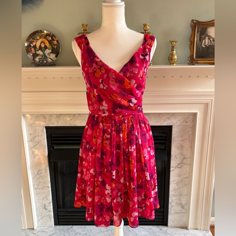 Pink Floral Express Dress Size 4